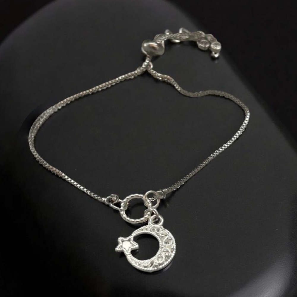 Silver Moon and Star Bracelet 💫